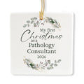 Ceramic 3-inch Square-Shaped Christmas Ornament J915825