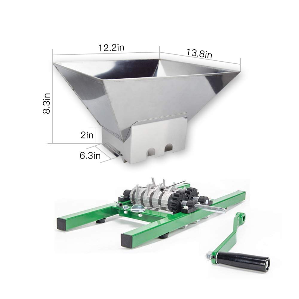 7L Manual Juicer Grinder Stainless Steel 1.8 Gallon Green S300335