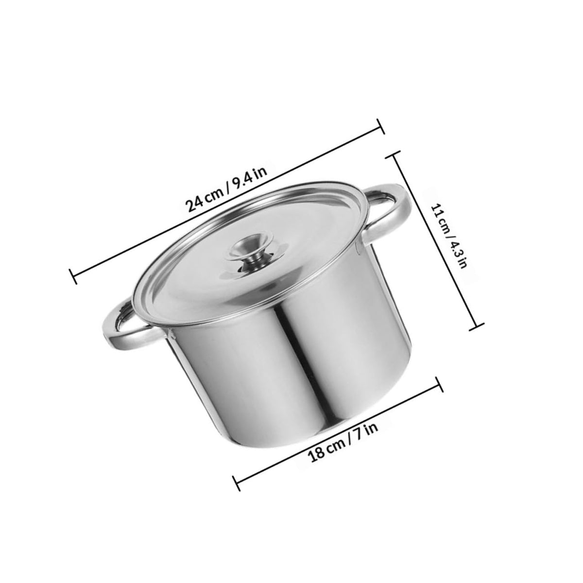 Stainless Steel Double Handle Stock Pot with Lid X998