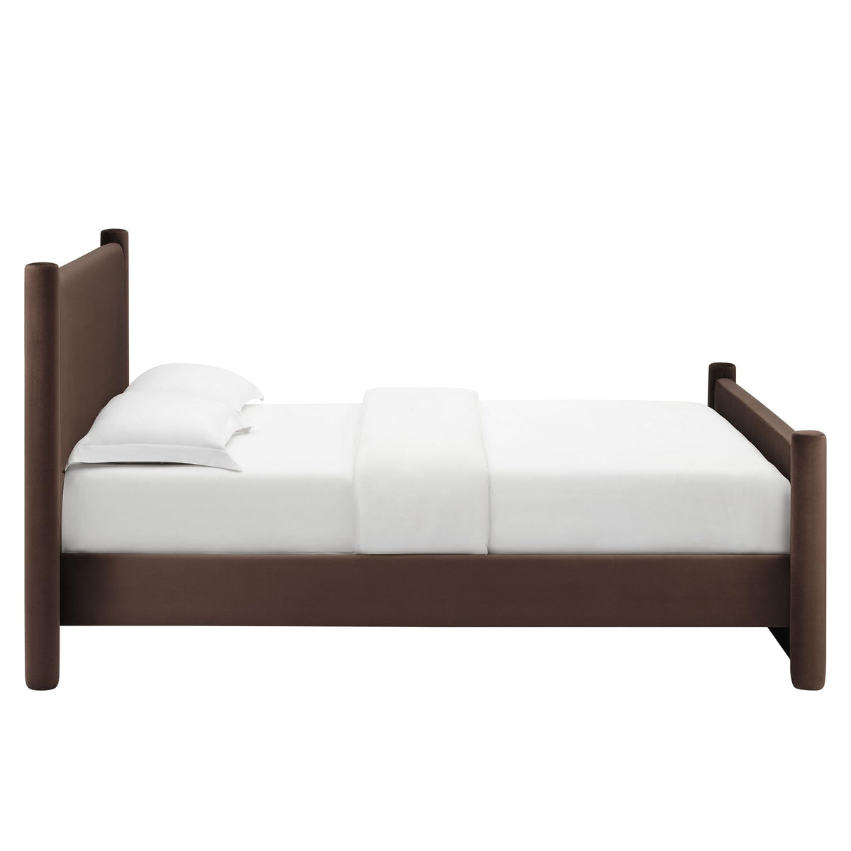 King Size Upholstered Platform Bed Frame with Headboard and Footboard L30760