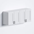 White Laundry Room Cabinets and Storage with 4 Doors and Adjustable Shelf G89698