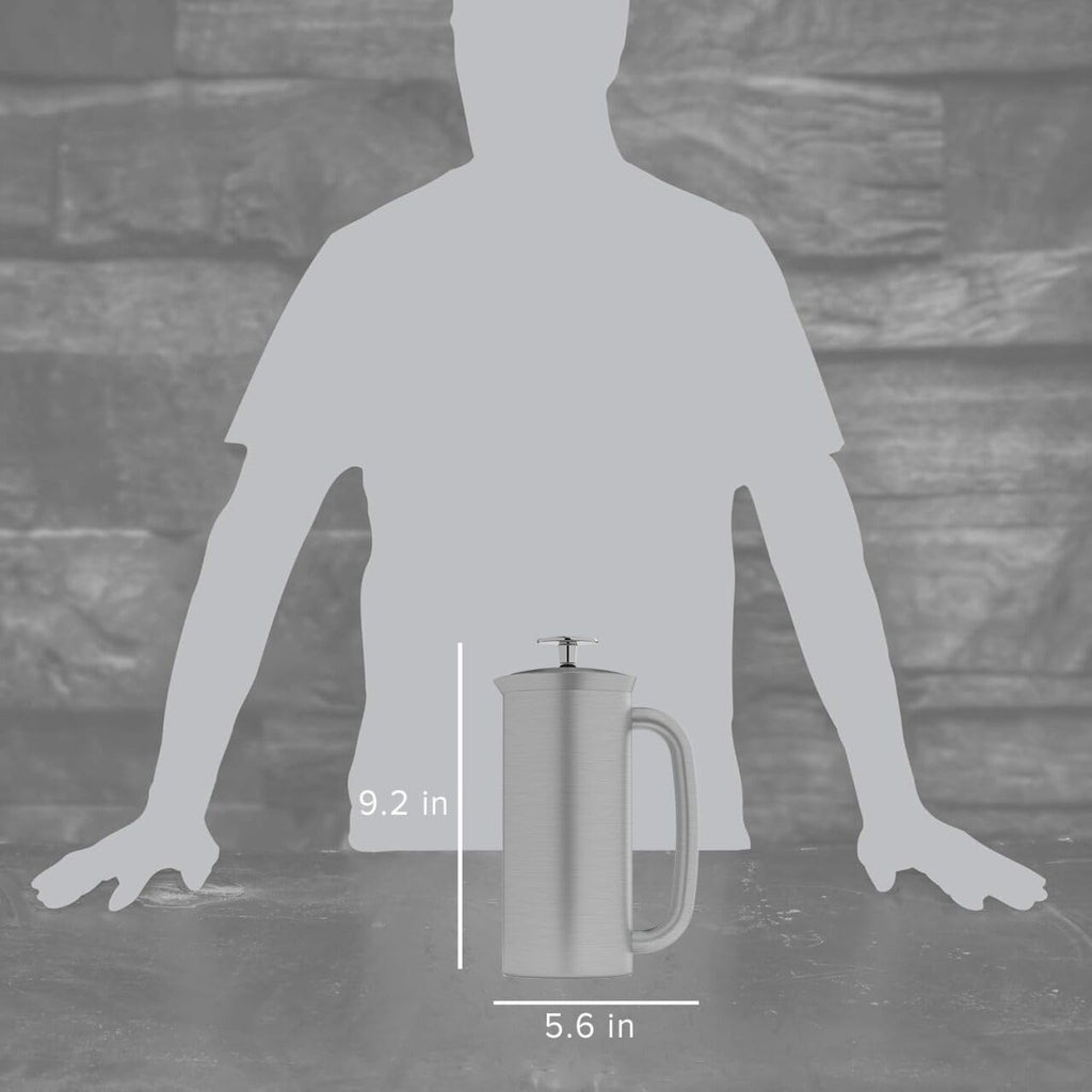 18oz Brushed Stainless Steel French Press R18243