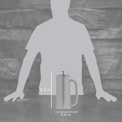 18oz Brushed Stainless Steel French Press R18243
