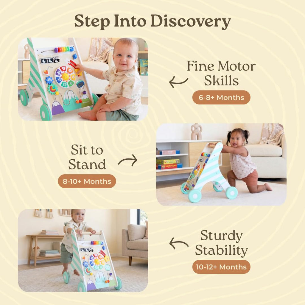 Wooden Baby Walker with Music & Lights M47476