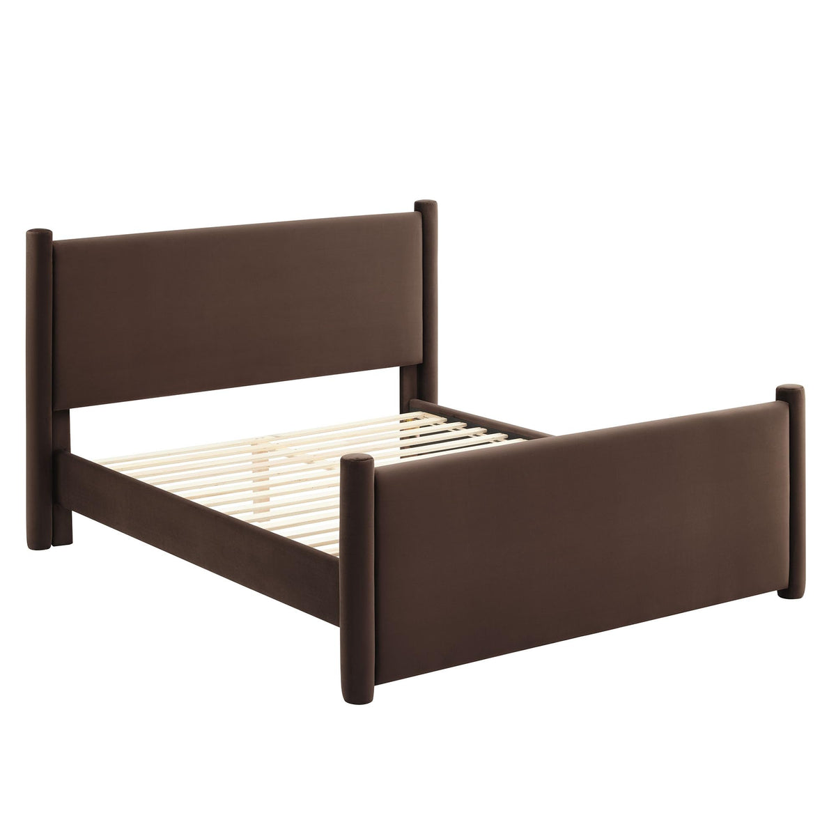 King Size Upholstered Platform Bed Frame with Headboard and Footboard L30760