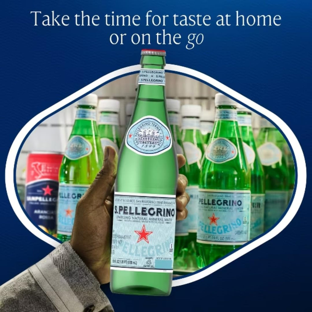 Sparkling Natural Mineral Water 500 mL Glass Bottles 8 Pack W67514