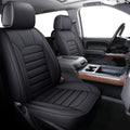 Black Faux Leather Full Set Seat Covers W134621