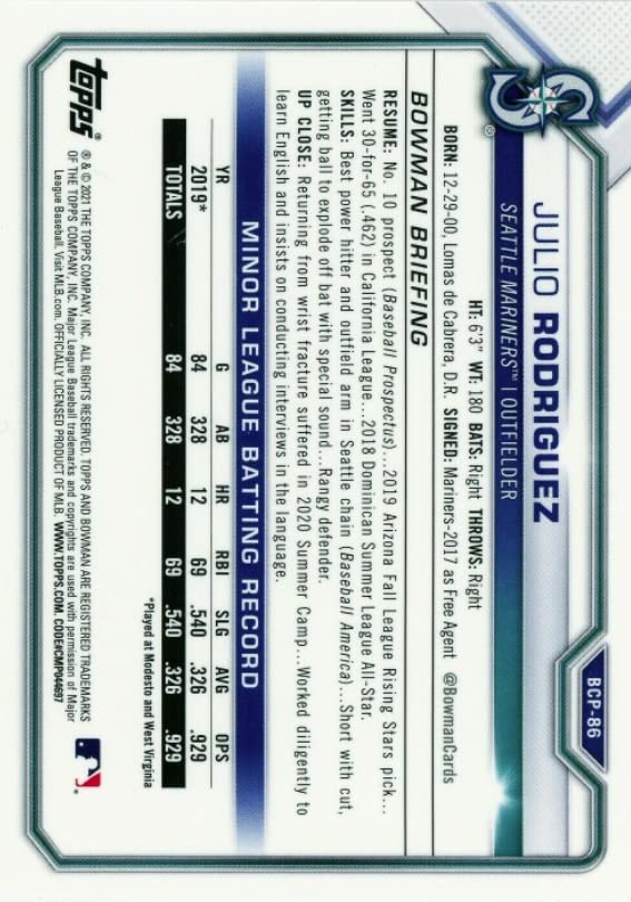 Baseball Rookie Card G747029