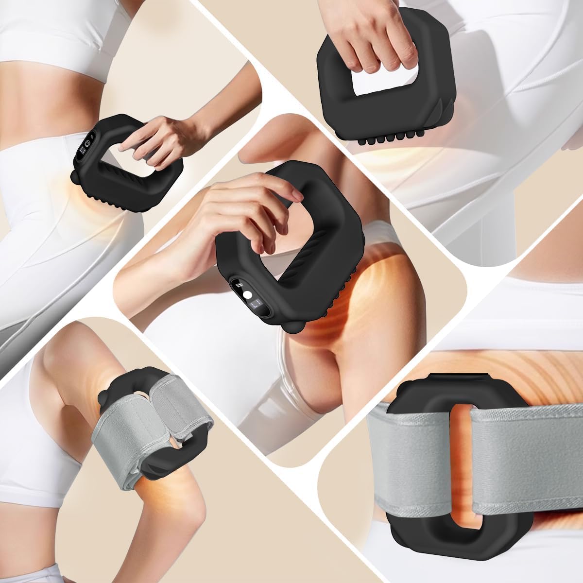 Adjustable Portable Cordless Full-Body Massager with Belt Q8351