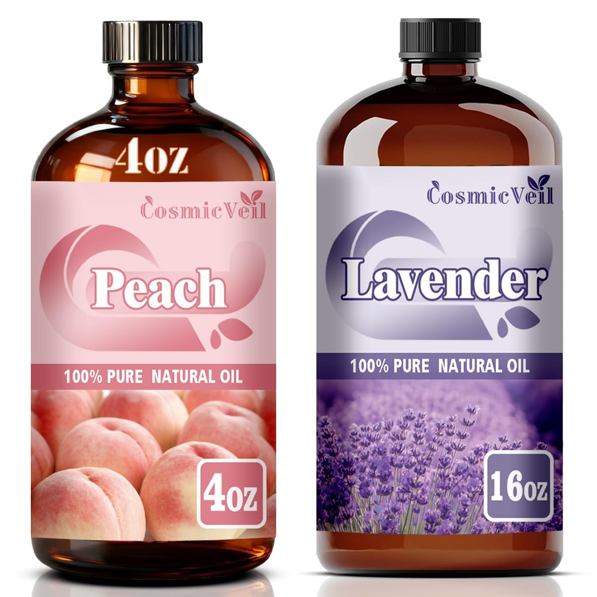 Peach 4 Fl Oz and Lavender 16 Fl Oz Essential Oil G406323