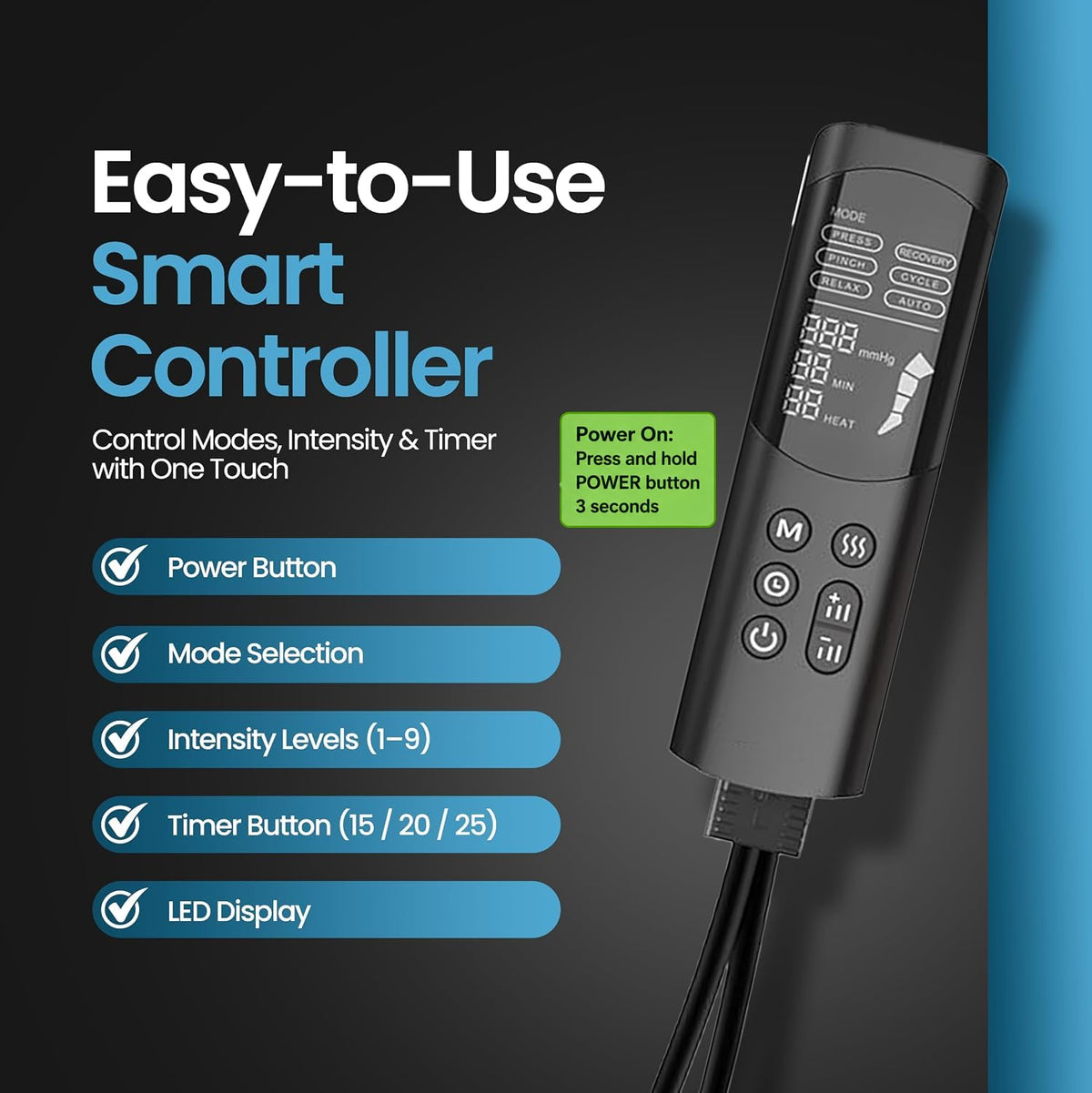 Air Compression Leg Massager with Heat E169