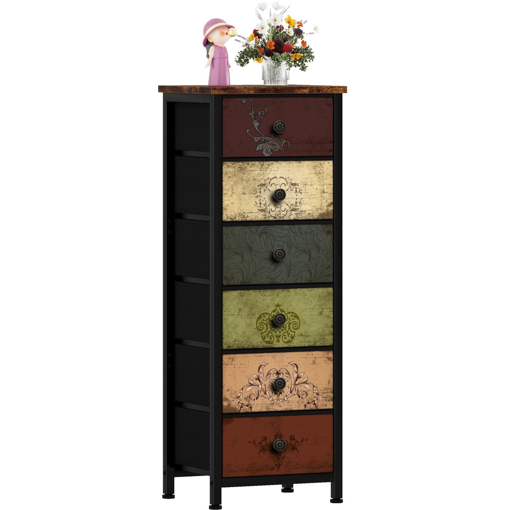 Tall 6 Drawer Fabric Dresser E94177