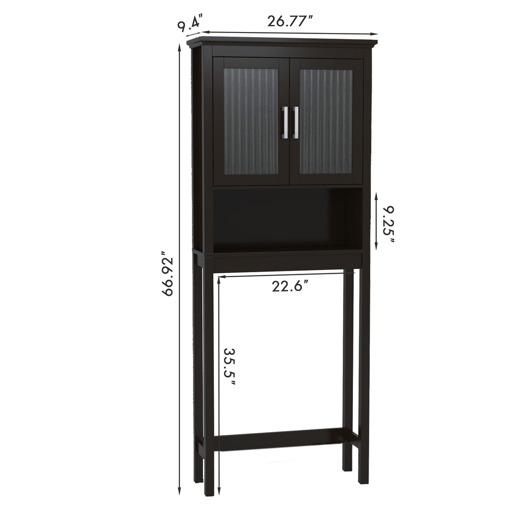 Over the Toilet Storage Cabinet with Glass Doors T807324