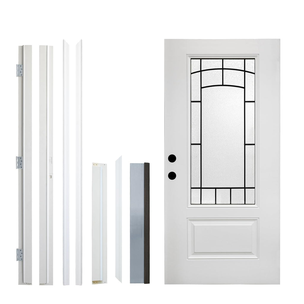 36 x 80 Smooth Fiberglass Entry Door with Brickmould S920967