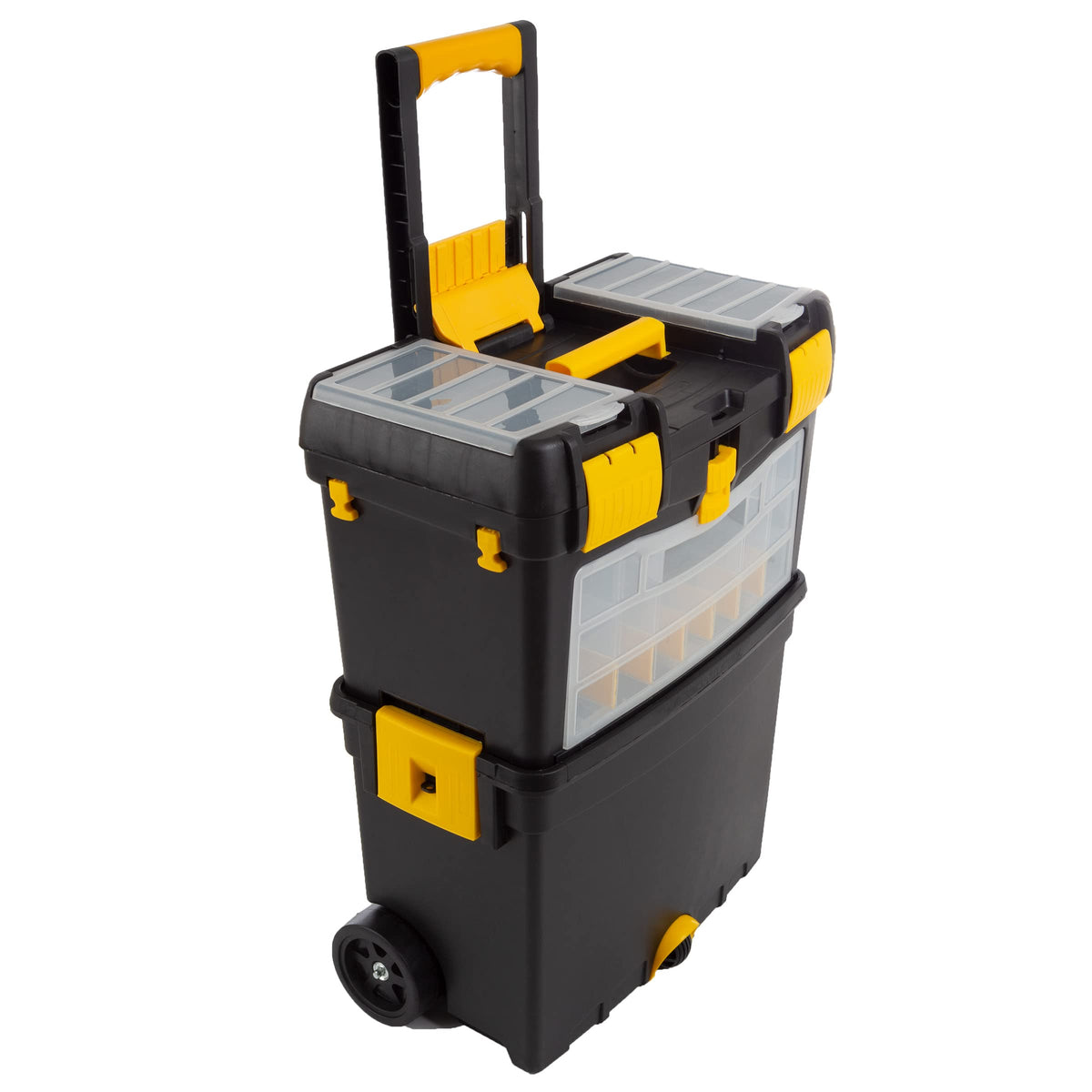 Rolling Tool Box with Wheels, Foldable Handle, and Removable Top C3820