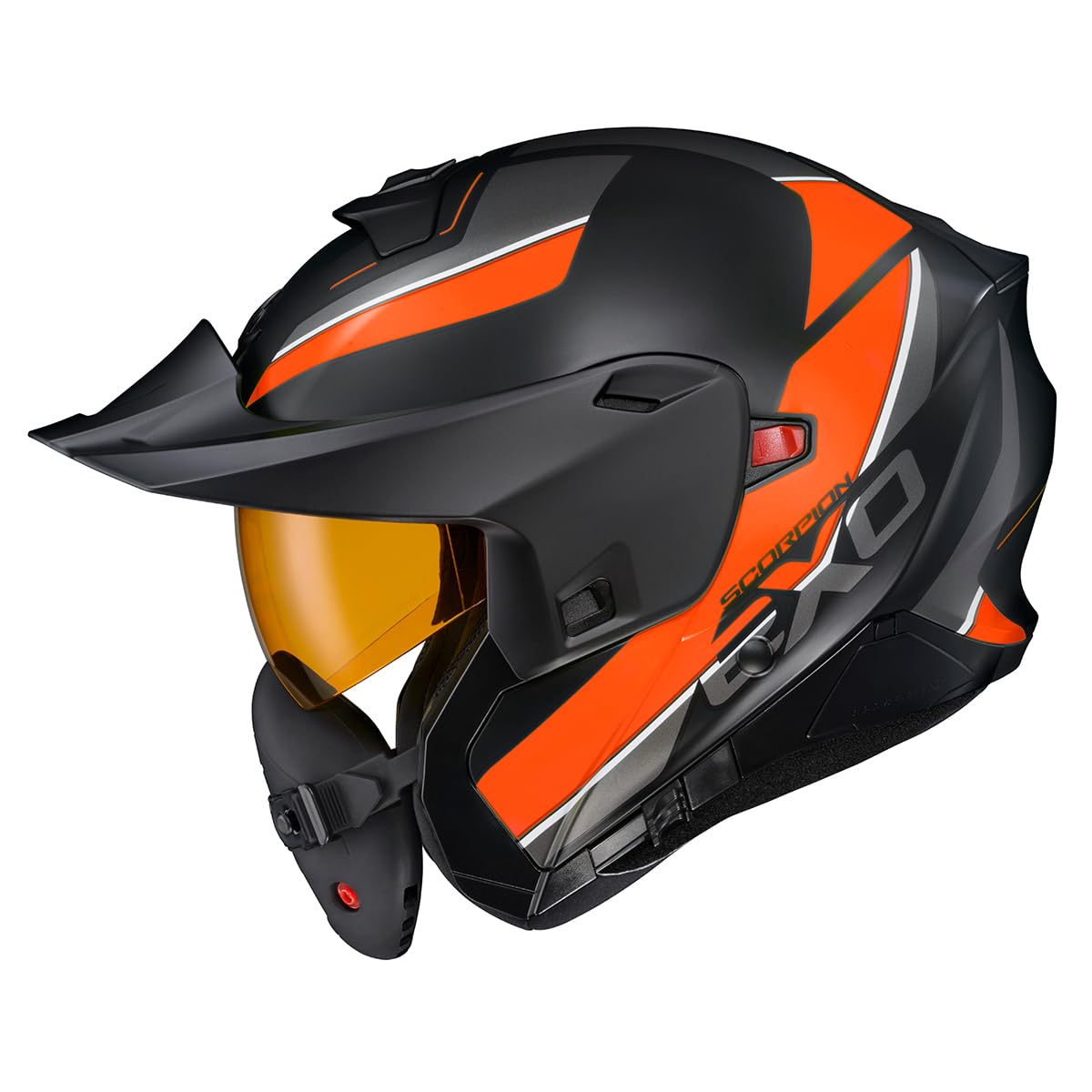Orange Large Modular Snowmobile Helmet V3392