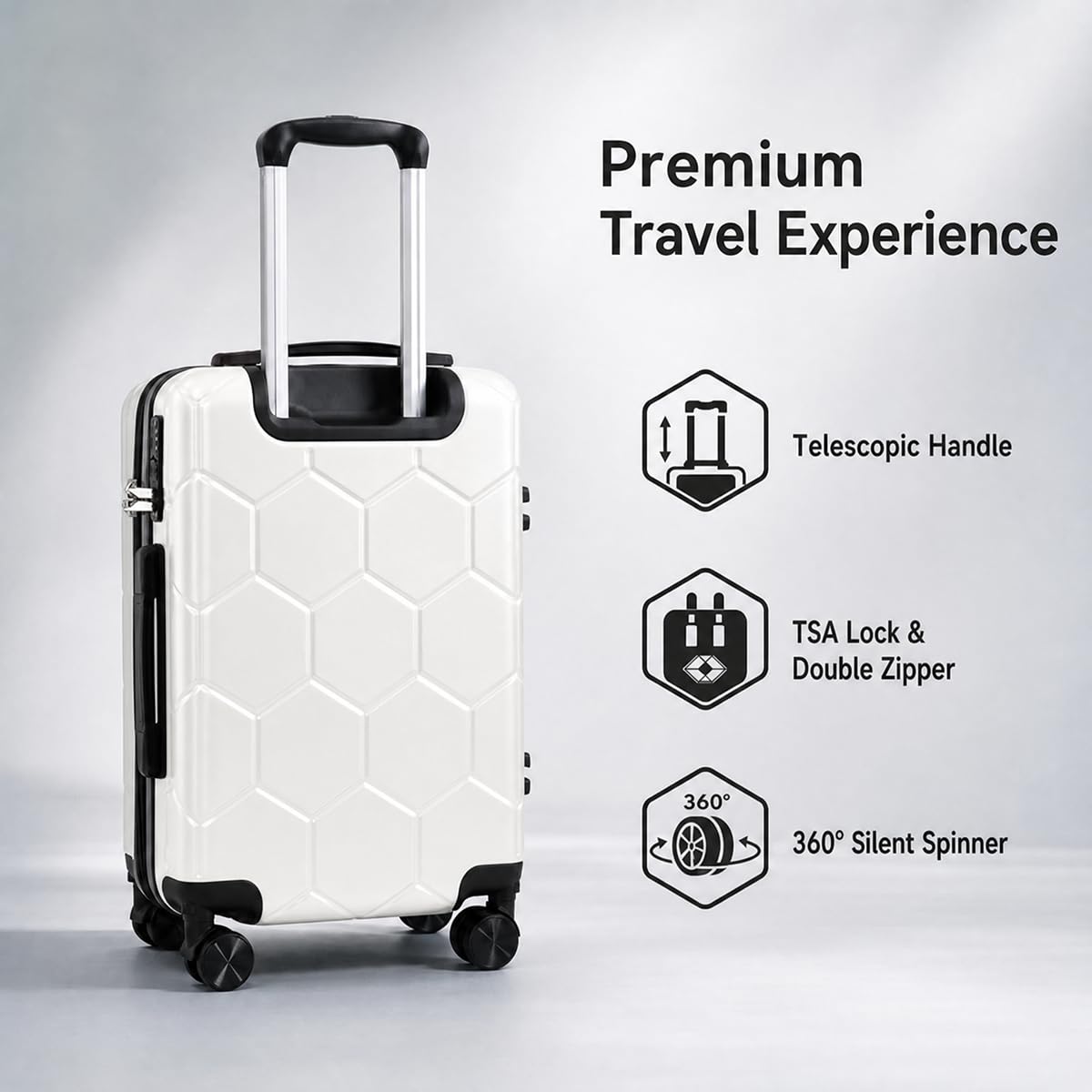 20 Inch Hardshell Expandable Carry On Luggage with TSA Lock M603