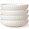 White 32oz Ceramic Pasta Bowls Set of 4 Q58324