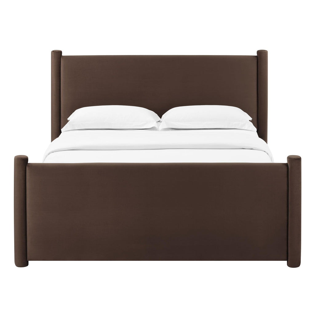 King Size Upholstered Platform Bed Frame with Headboard and Footboard L30760