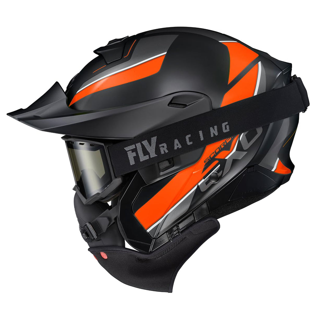 Orange Large Modular Snowmobile Helmet V3392