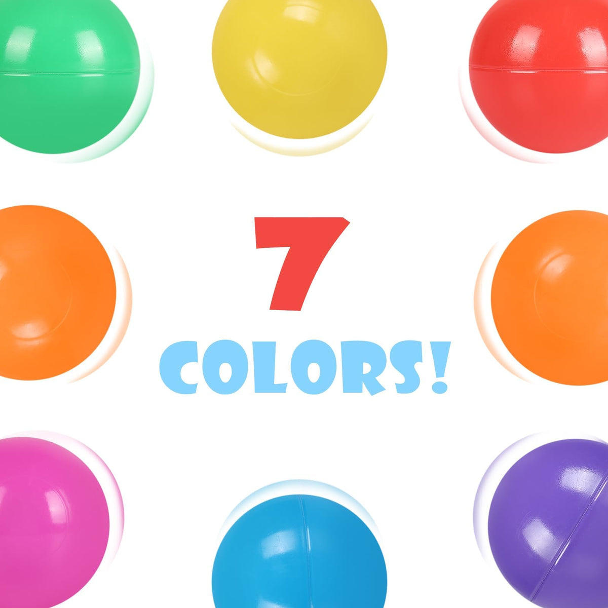 100 Pack BPA Free Colorful Plastic Balls V908787