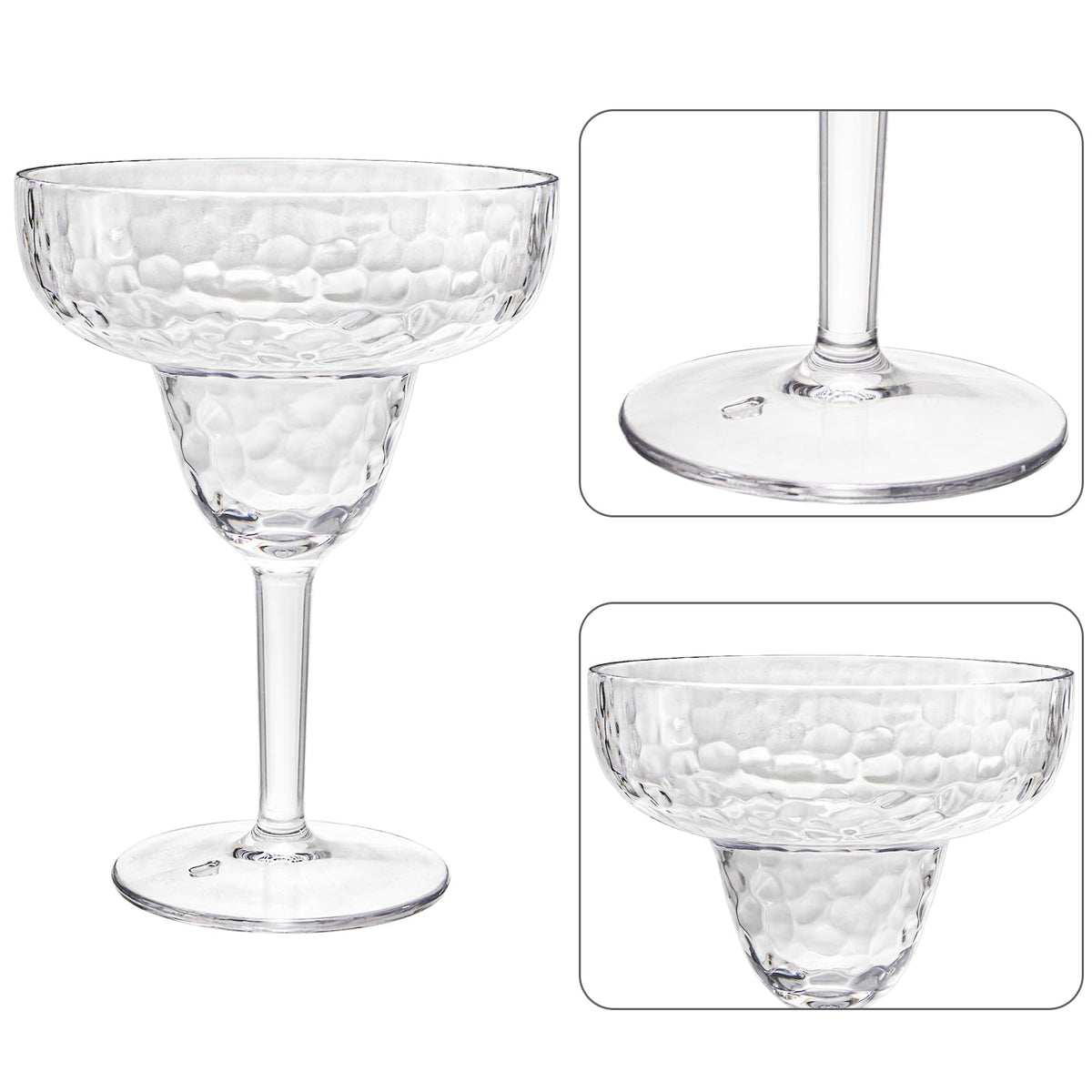 6 Pack 13 OZ Acrylic Stemmed Glasses B4565