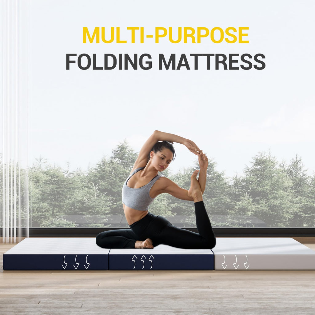 Foldable Memory Foam Mattress Topper Twin 4 Inch I486686