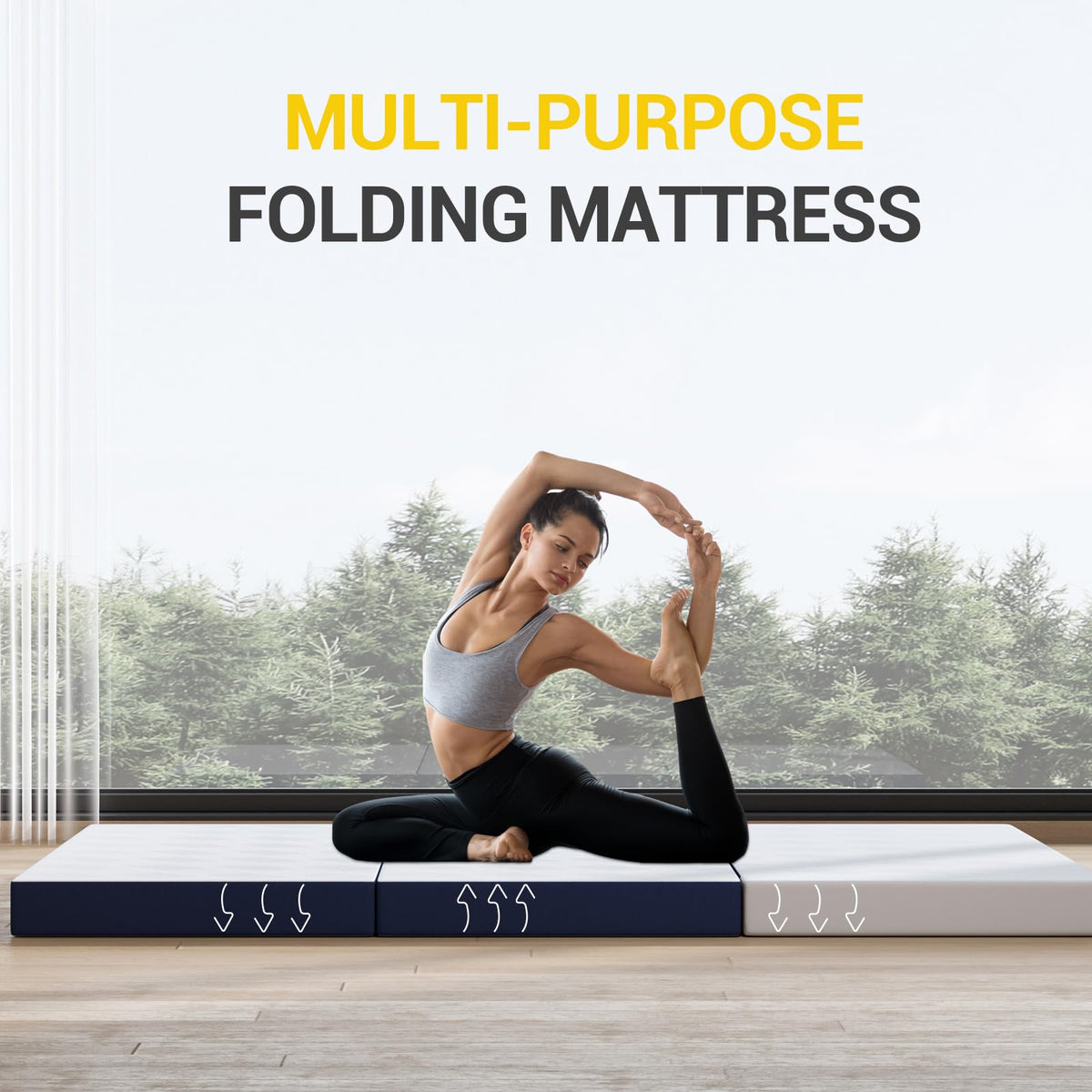 Foldable Memory Foam Mattress Topper Twin 4 Inch I486686