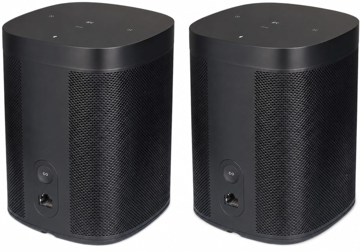 Black Voice Controlled Smart Speaker 2-Pack H5016