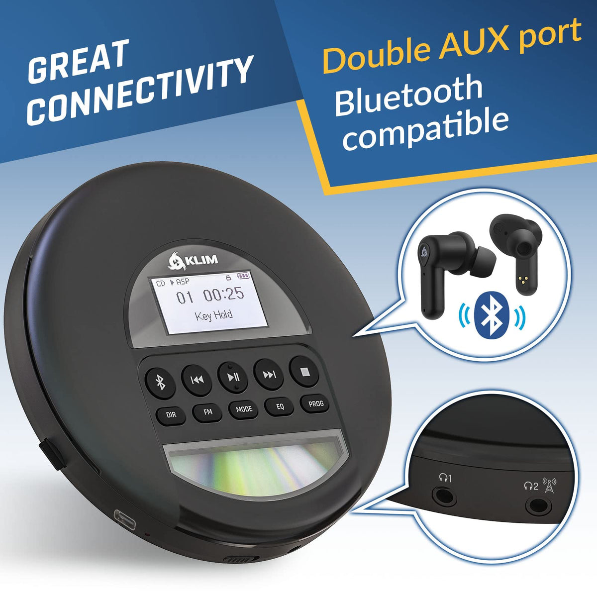 Portable CD Player with Headphones I575