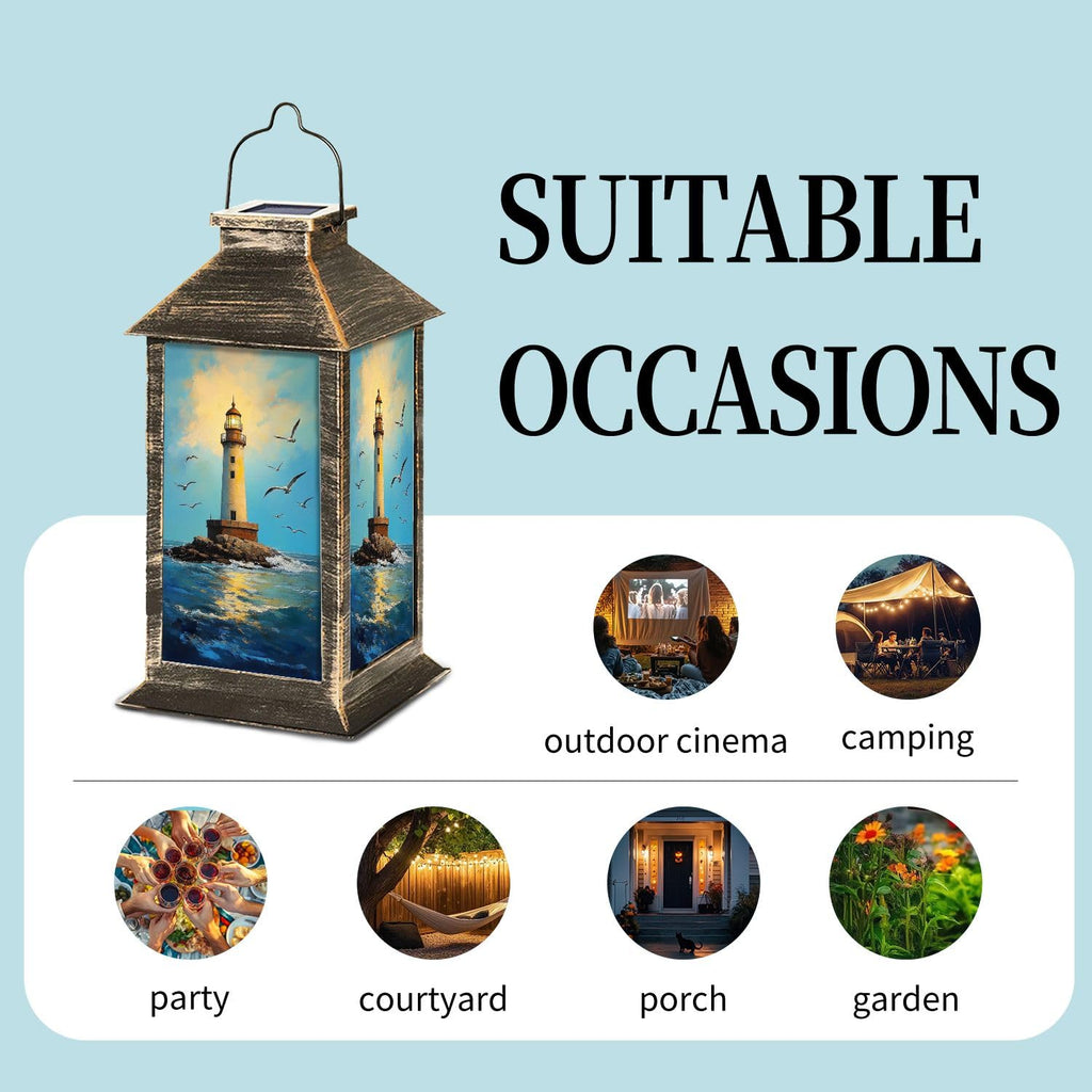 Waterproof Solar Powered Hanging Lantern D353561