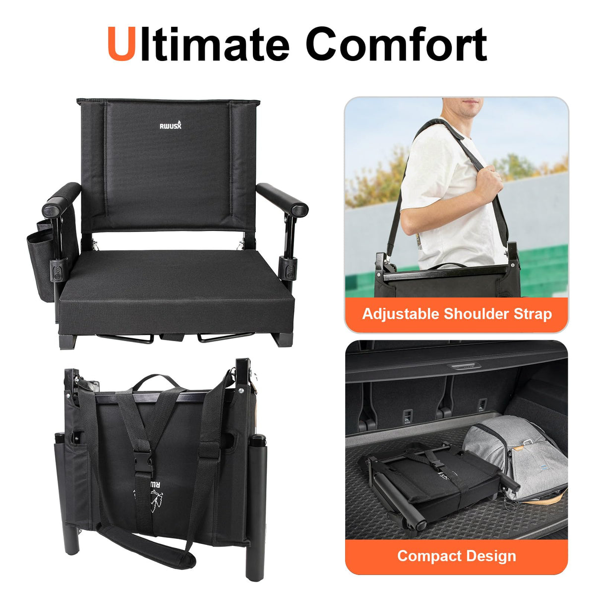 Padded Stadium Seats with Back Support N6176