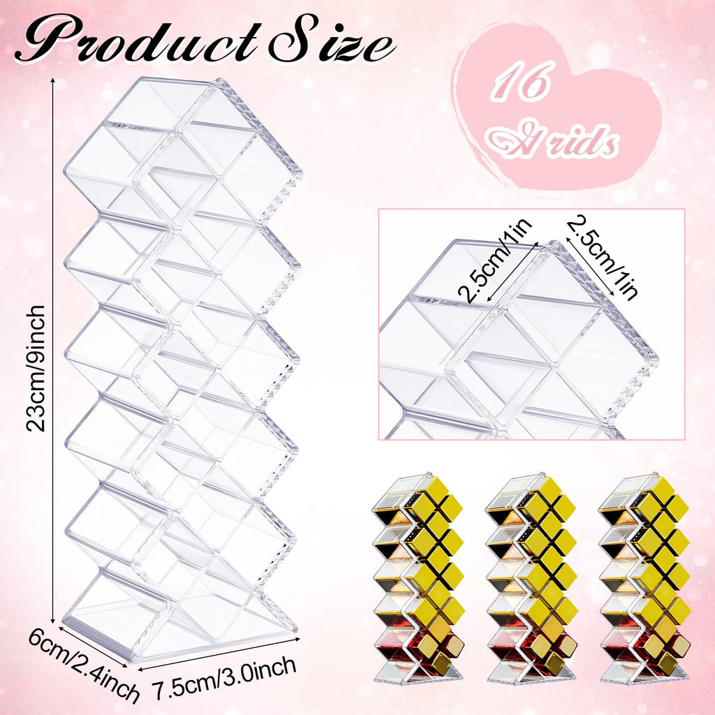 4 Pack 64 Slots Acrylic Lipstick Organizer B745