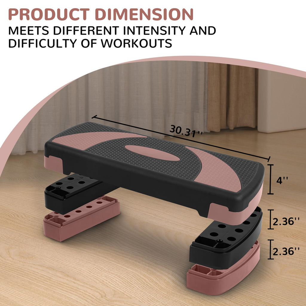 Adjustable Step Aerobic Platform with Risers L65838