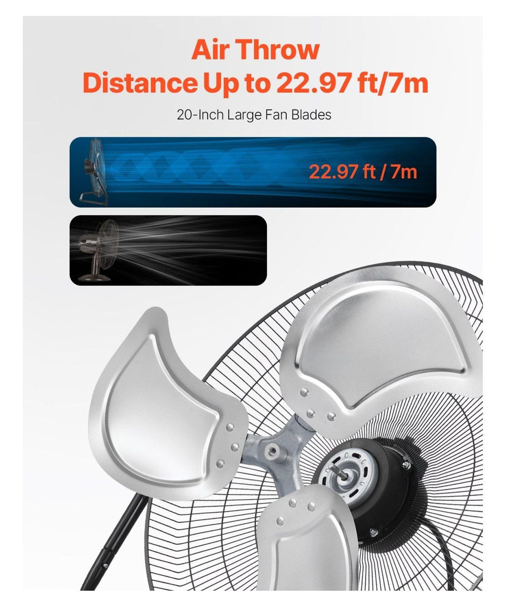 20 Inch 3 Speed Metal Floor Fans 2-Pack O29868