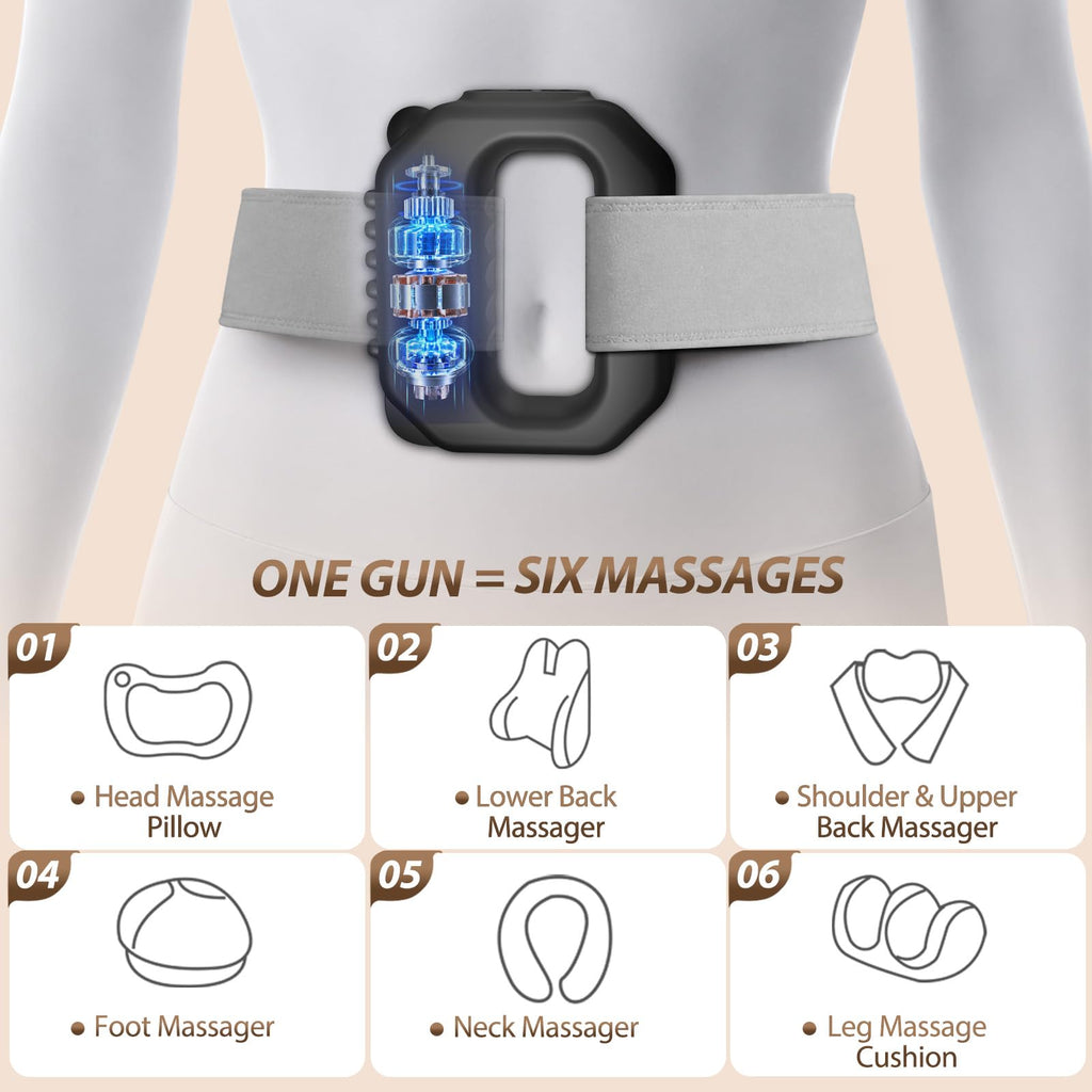 Adjustable Portable Cordless Full-Body Massager with Belt Q8351