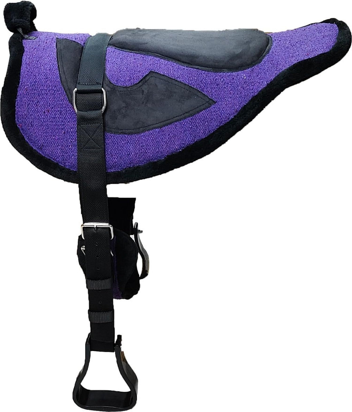 Suede Bareback Pad with Girth & Stirrups D4530