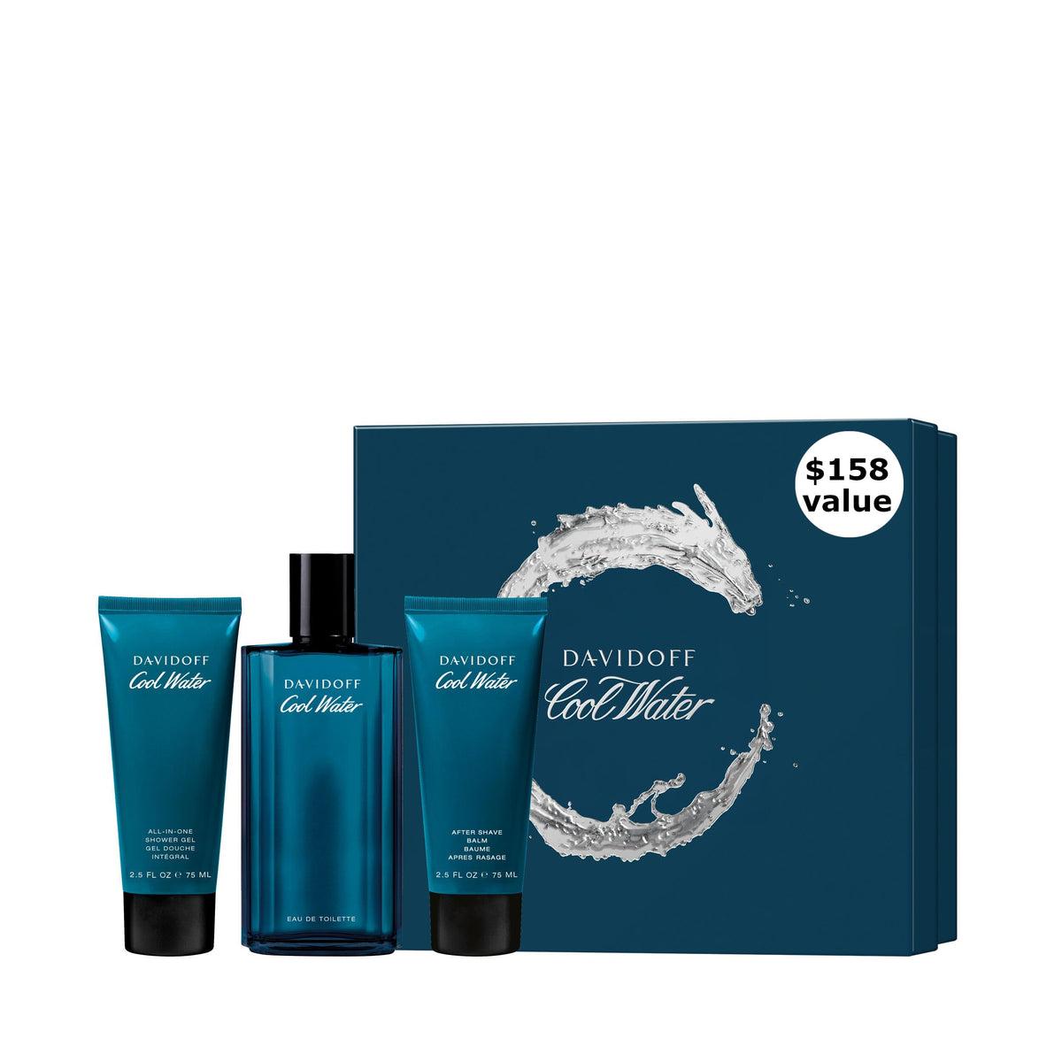 Eau de Toilette 3-Piece Set 4.2 oz EDT 2.5 oz Shower Gel 2.5 oz After Shave Balm U894