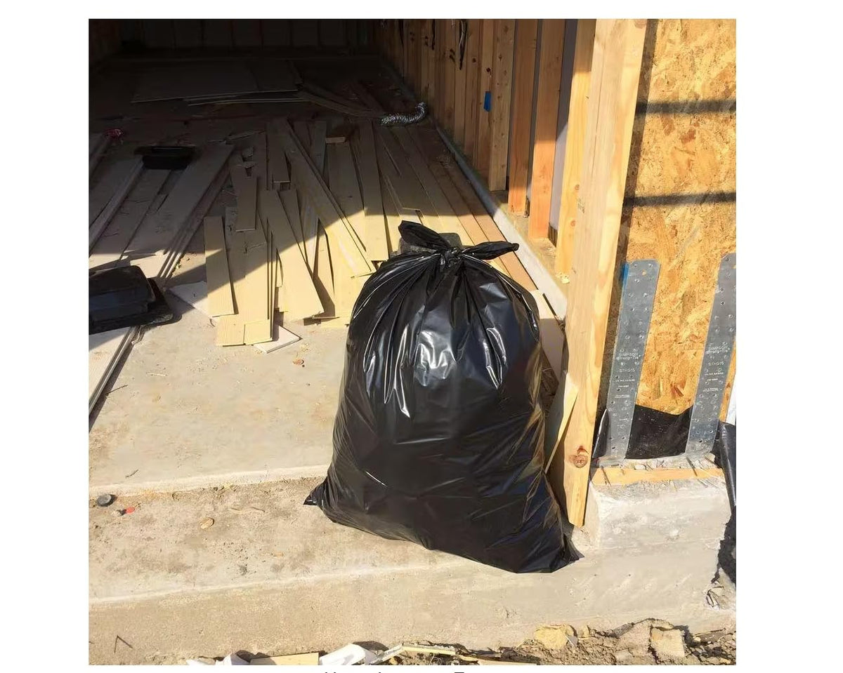 42 Gallon 50 Count 3 Mil Black Heavy Duty Trash Bags B523