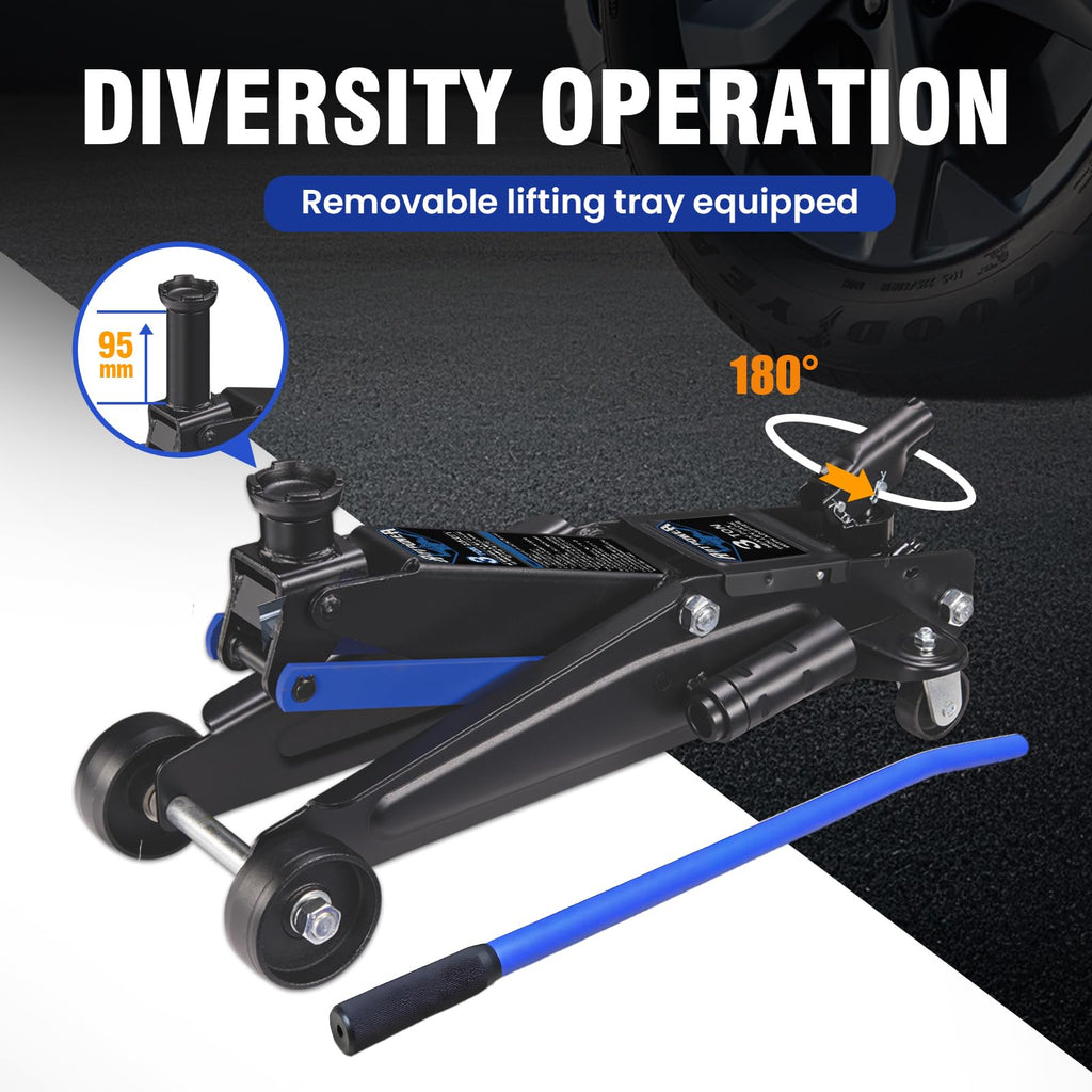 3 Ton Floor Jack with Wheels M93463