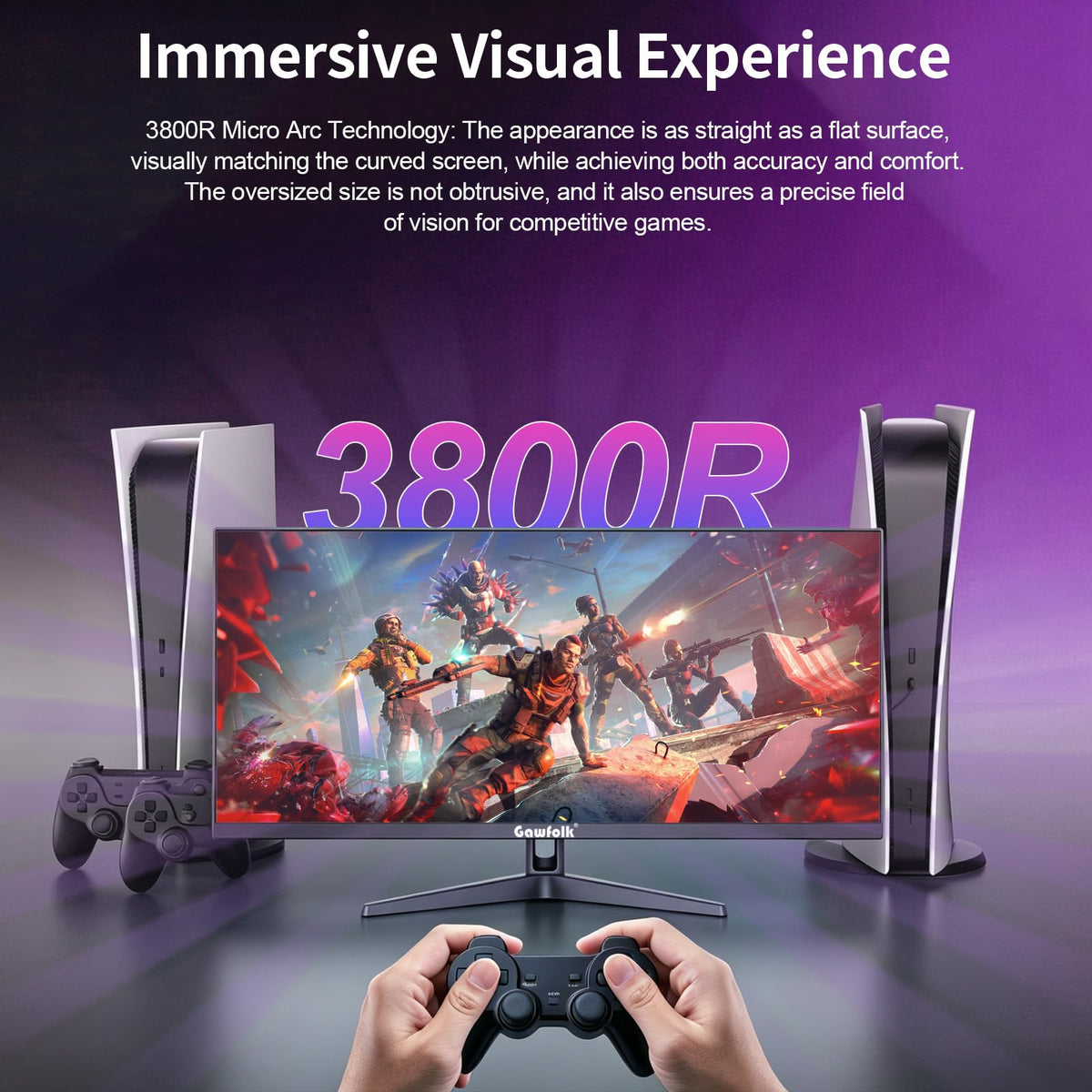 34 Inch Curved 100Hz WQHD Monitor with Speakers B2046