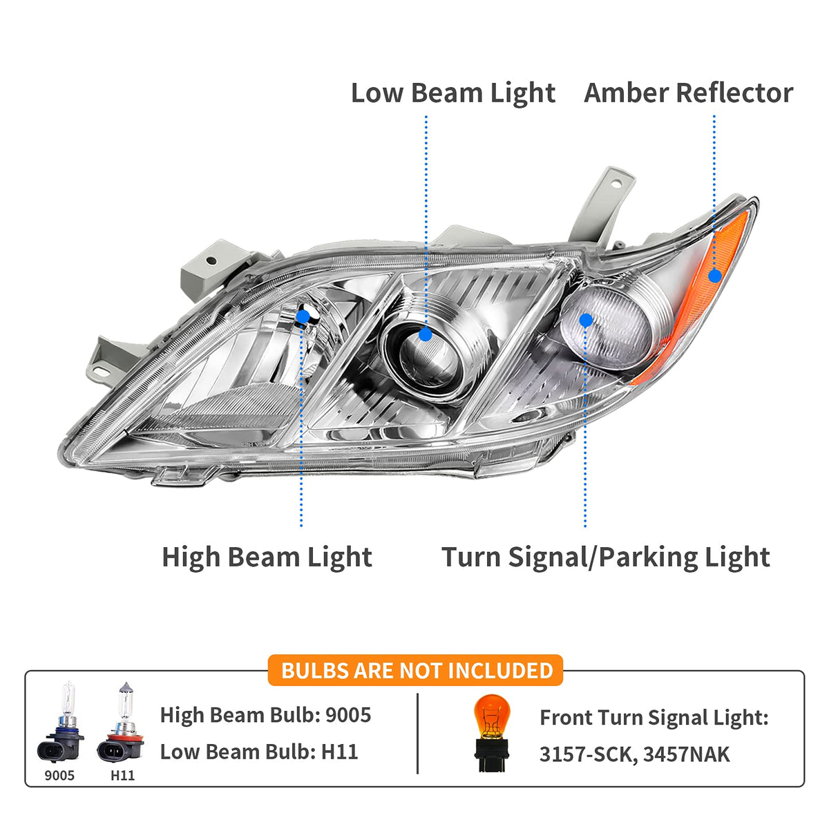 Headlight Assembly Chrome N823