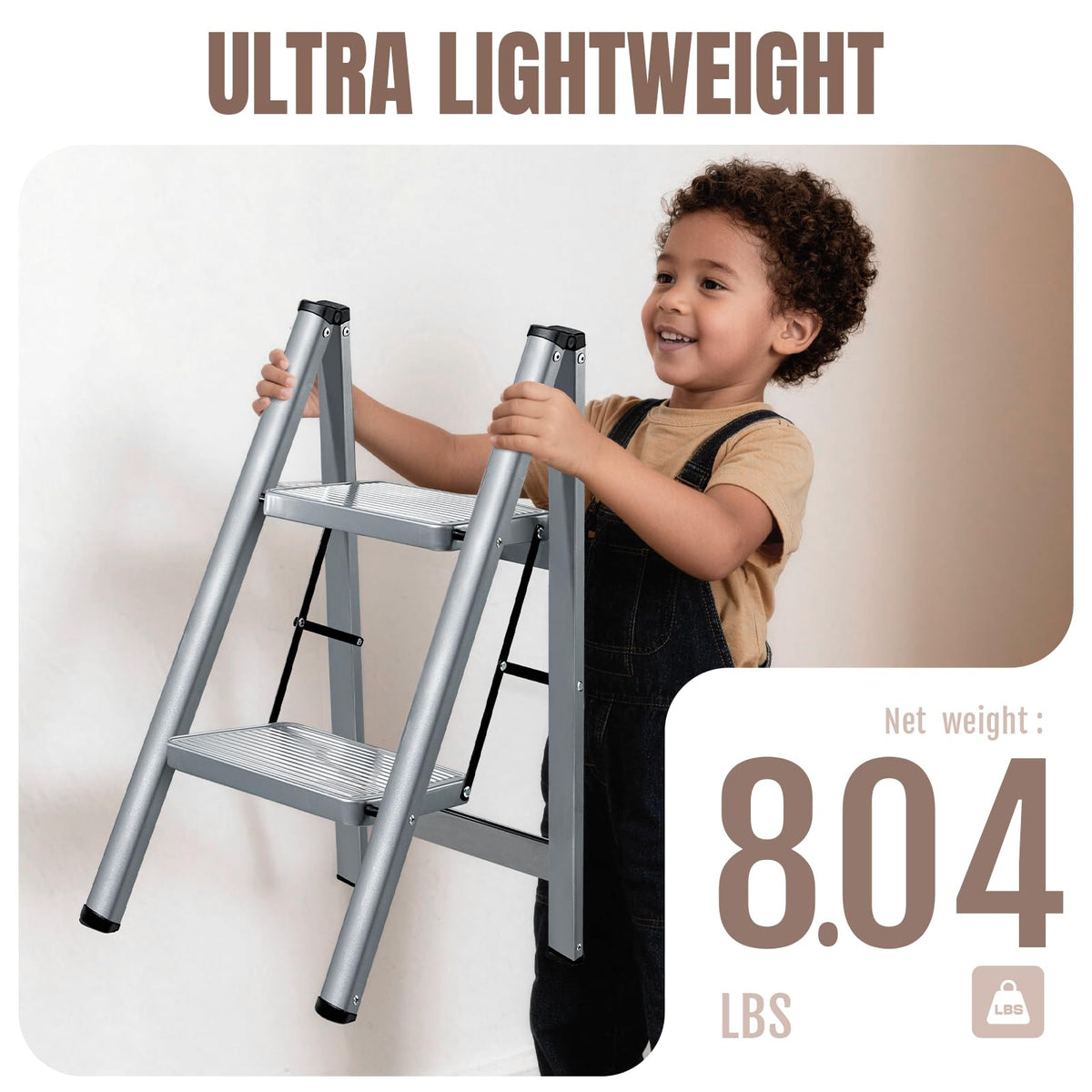 2 Step Steel Folding Step Stool L168361