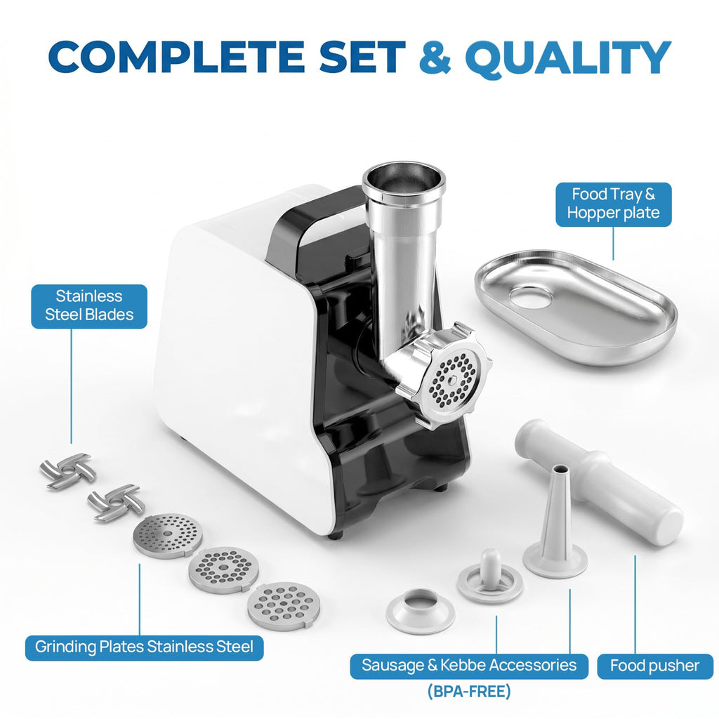 2300W Electric Meat Grinder with 2 Blades and 3 Grinding Plates B44480