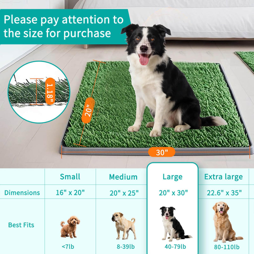 Artificial Turf Dog Grass Pad with Tray 30"X20" R535007