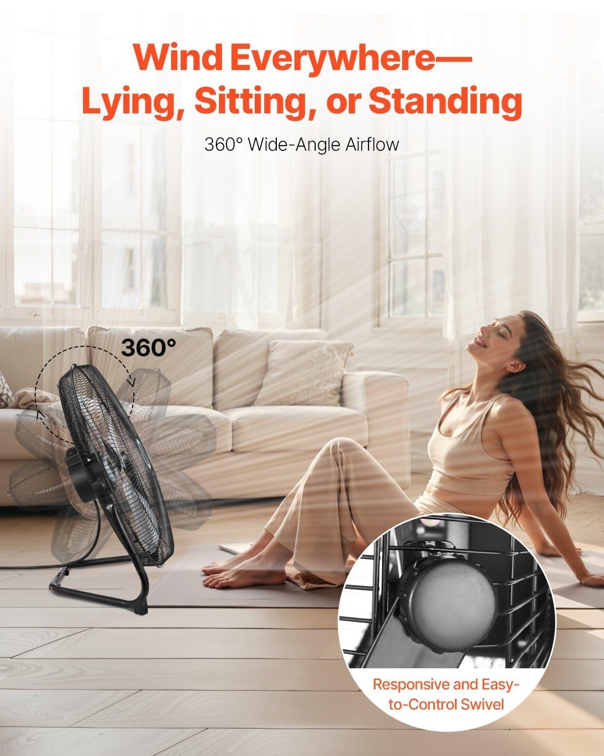 20 Inch 3 Speed Metal Floor Fans 2-Pack O29868
