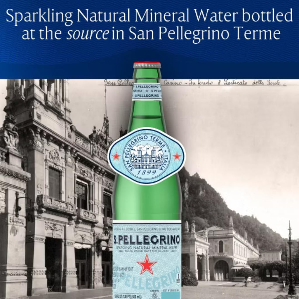 Sparkling Natural Mineral Water 500 mL Glass Bottles 8 Pack W67514