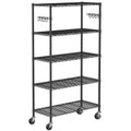 5-Tier Rolling Metal Wire Shelving Unit L432