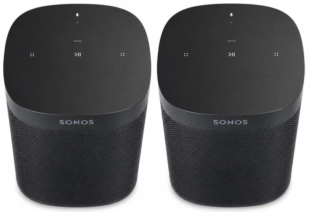Black Voice Controlled Smart Speaker 2-Pack H5016