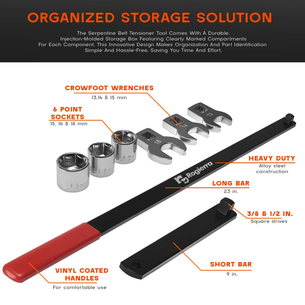 Universal Serpentine Belt Tool Kit, 8PCS R10274